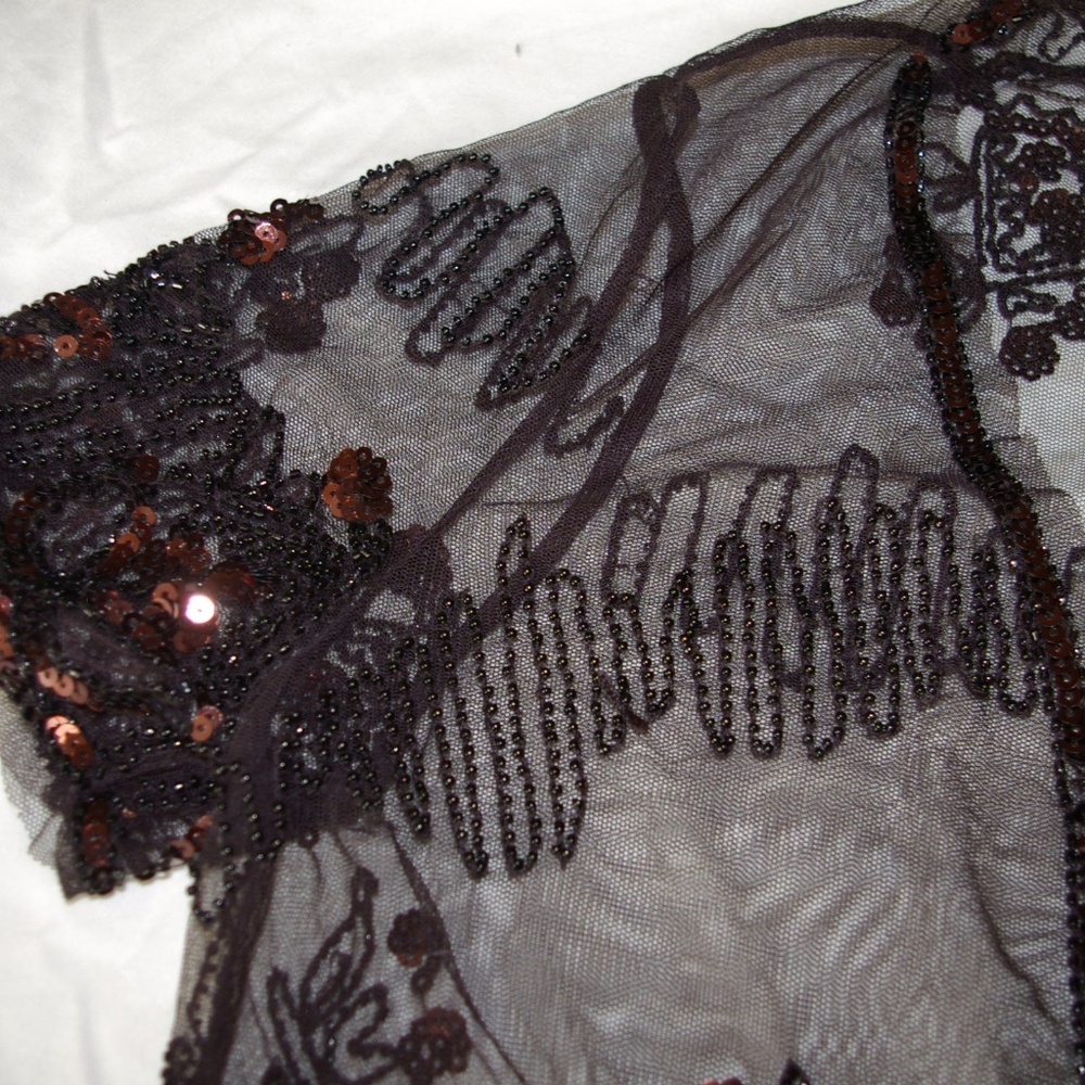 Beautiful Women's Sequin Short sleeve  Top Cover - Picture 2 of 6